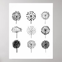 Poster d'impression d'art Dandelions