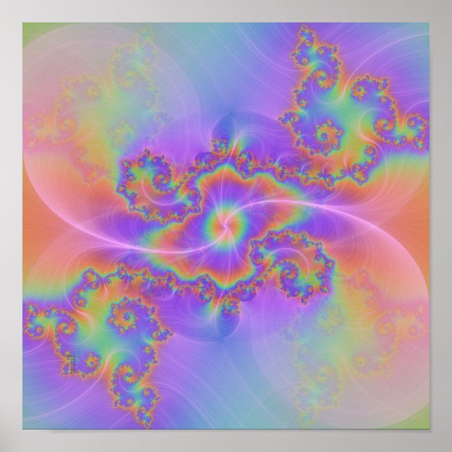 Poster d'impression d'art en spirale barrée (12 po (Devant)