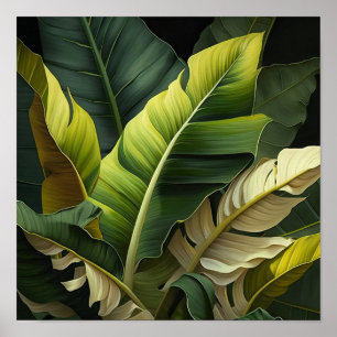 Poster d'impression d'art Feuille Banana