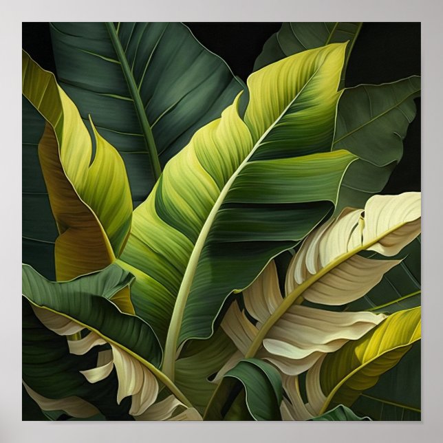 Poster d'impression d'art Feuille Banana (Devant)