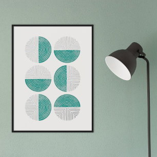 Poster d'impression d'art géométrique circulaire T