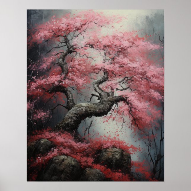 Poster d'impression d'art Sakura Cherry Tree (Devant)