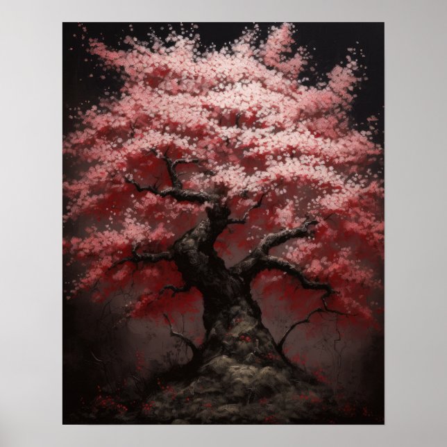 Poster d'impression d'art Sakura Cherry Tree (Devant)
