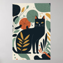 Poster d'impression de chats Abstraits Décor de ma