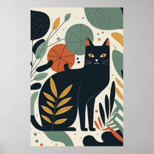 Poster d'impression de chats Abstraits Décor de ma