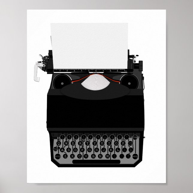 Poster d'impression de décor de machine à écrire (Devant)