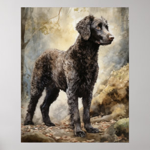 Poster d'impression de l'art de chien Retriever re