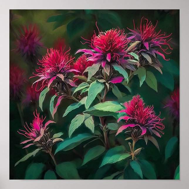 Poster d'impression de l'art de la fleur d'abeille (Devant)
