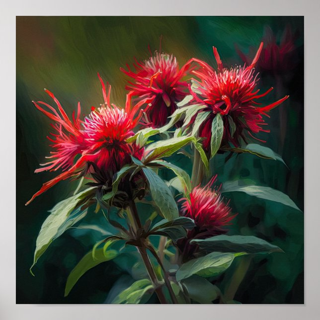 Poster d'impression de l'art de la fleur d'abeille (Devant)