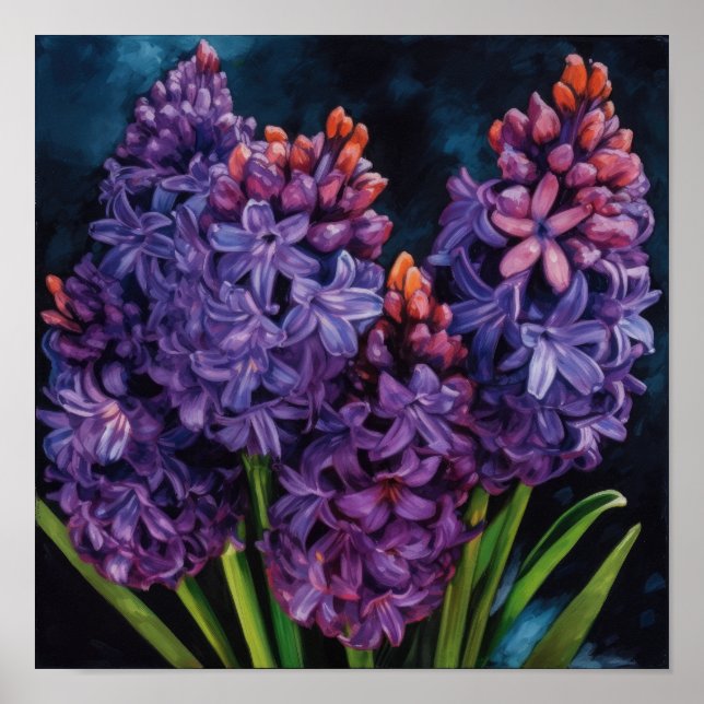 Poster d'impression de l'art de la floraison viole (Devant)