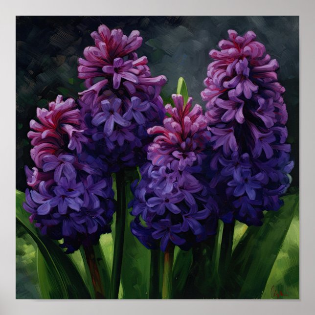 Poster d'impression de l'art de la floraison viole (Devant)