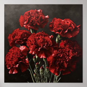 Poster d'impression de l'art des fleurs des oeille