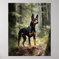 Poster d'impression de l'art du chien de Mancheste