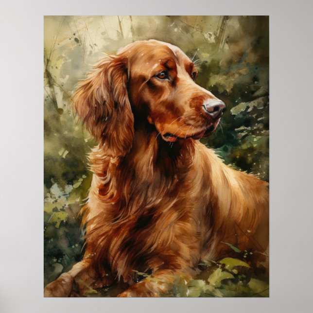 Poster d'impression de l'art du chien d'Irlande Se (Devant)