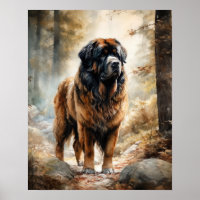 Poster d'impression de l'art du chien tibétain Mas