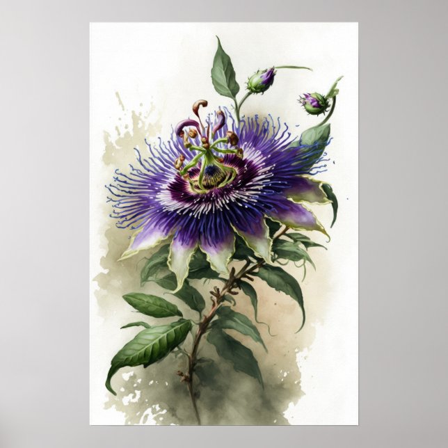 Poster d'impression de l'art floral de la passion  (Devant)