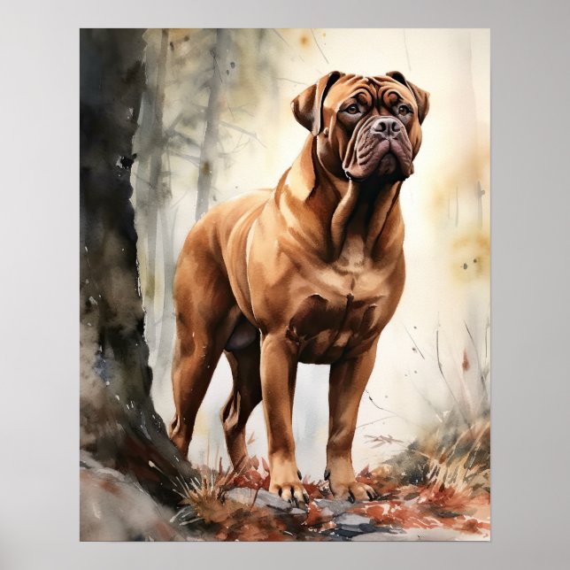 Poster d'impression de l'Art Mastiff Dog (Devant)