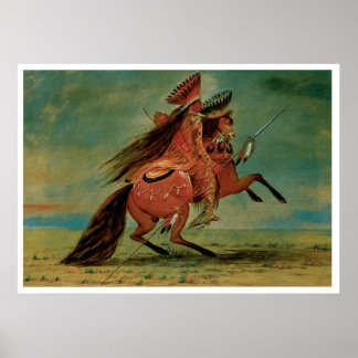 Poster d'impression de l'art Vintage du guerrier i
