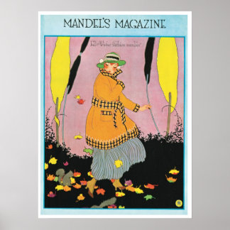 Poster d'impression de mode vintage Lady Winter