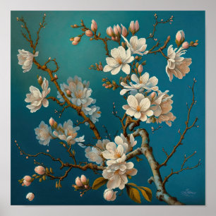 Poster d'impression des fleurs d'amande