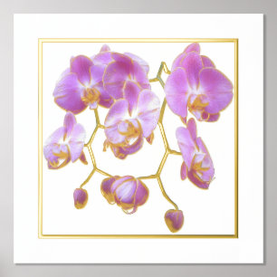 Poster d'impression des orchidées de lavande