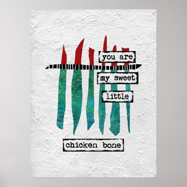Poster d'impression d'objets d'art doux au poulet  (Devant)