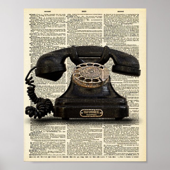 Poster d'impression du dictionnaire téléphonique v (Devant)