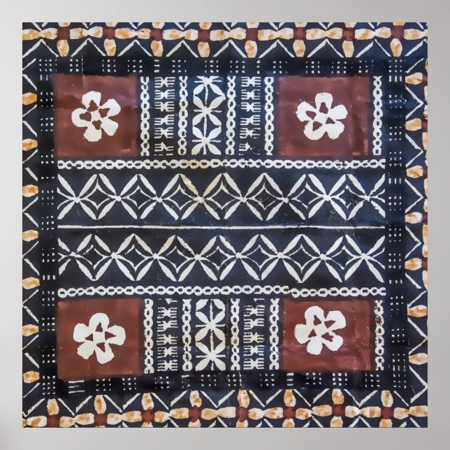 Poster d'impression en tissu Tapa Fiji (Devant)