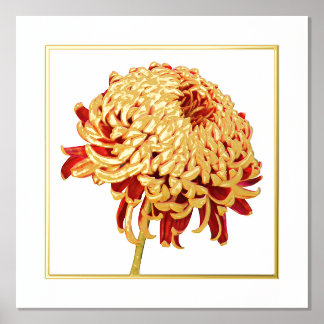 Poster d'impression Foil Accent Rouge & Gold Mum