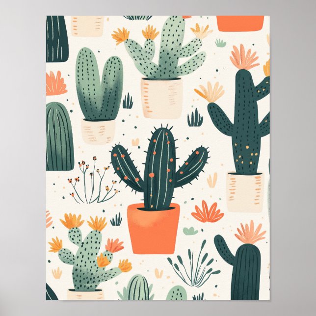 Poster d'impression Fun Cactus (Devant)