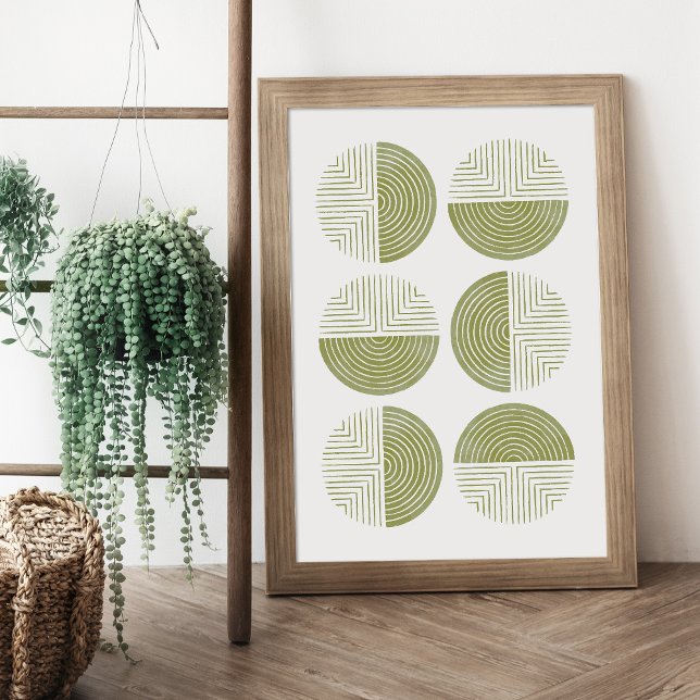 Poster d'impression Green Modern Circle (Créateur téléchargé)