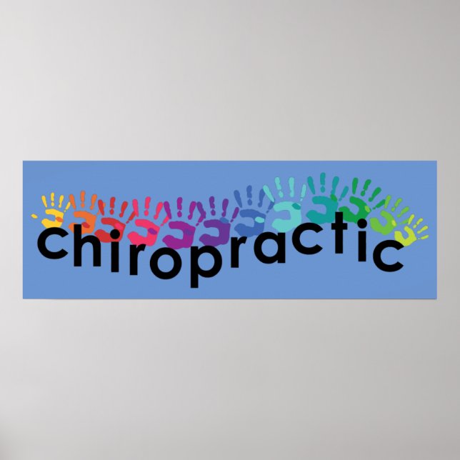 Poster d'impression main chiropratique 36x12 (Devant)