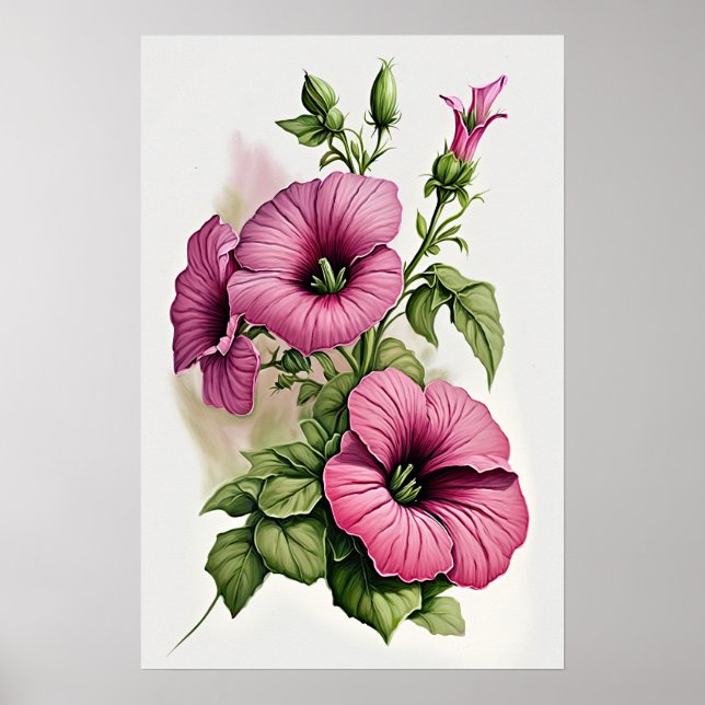 Poster d'impression Pink Petunias (Devant)