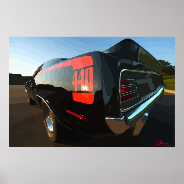 Poster d'impression Plymouth 'Cuda 440 Art 1970 (V (Devant)