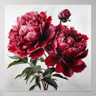 Poster d'impression Red Peonies