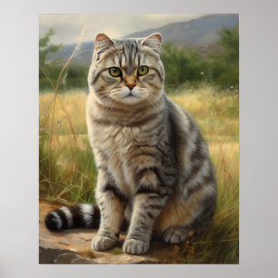 Poster d'impression Scottish Fold Cat Art