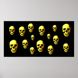 Poster d'impression Skulls Pop Art - Posters de cr