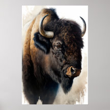 Poster d'impression Western Buffalo Art