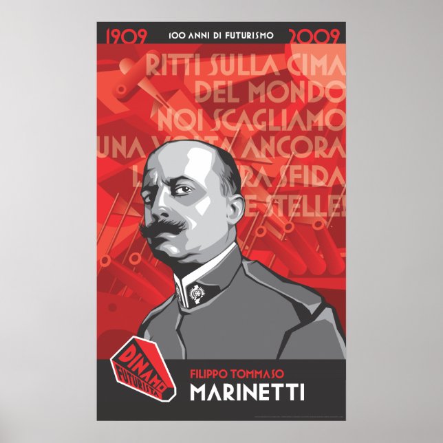 Poster Dinamo Futurista Marinetti Sfida alle Stelle (Devant)