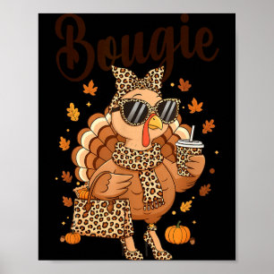 Poster Dinde de bougie de Thanksgiving drôle boujee femme