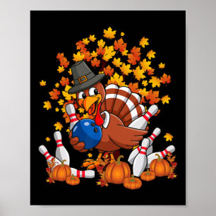 Poster Dinde drôle d'automne de la fête d'action de grâce