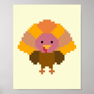 Poster Dinde - Pixel Art