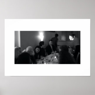 Poster dîner au vin d'alsace