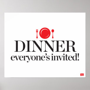 Poster Dîner chacun invité