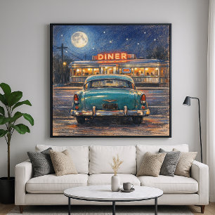 Poster Diner Classique - Style de peinture Impressionnism