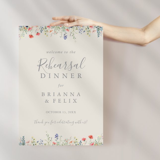 Poster Dîner de répétition Fleur sauvage radiant Bienvenu (Créateur téléchargé)