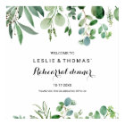 Dîner de répétition Green Eucalyptus Foliage Bienv