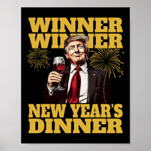 Poster Dîner du Nouvel An de Trump 2025