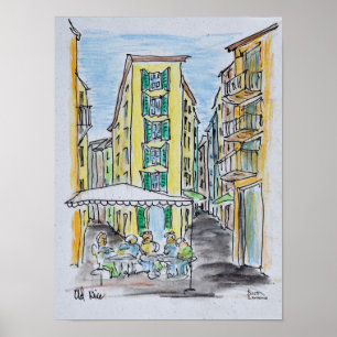 Poster Dîner en plein air dans le Vieux Nice   Nice, Fran