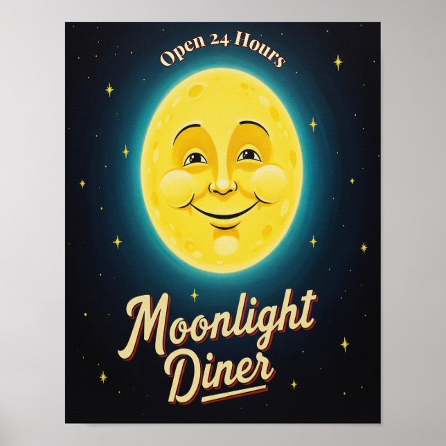 Poster Diner vintage (Devant)